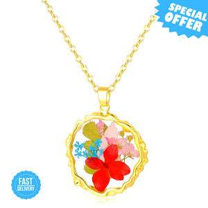 BRAND NEW Hefestus Birth Flower Necklace, Boho-Style Floral Pendant